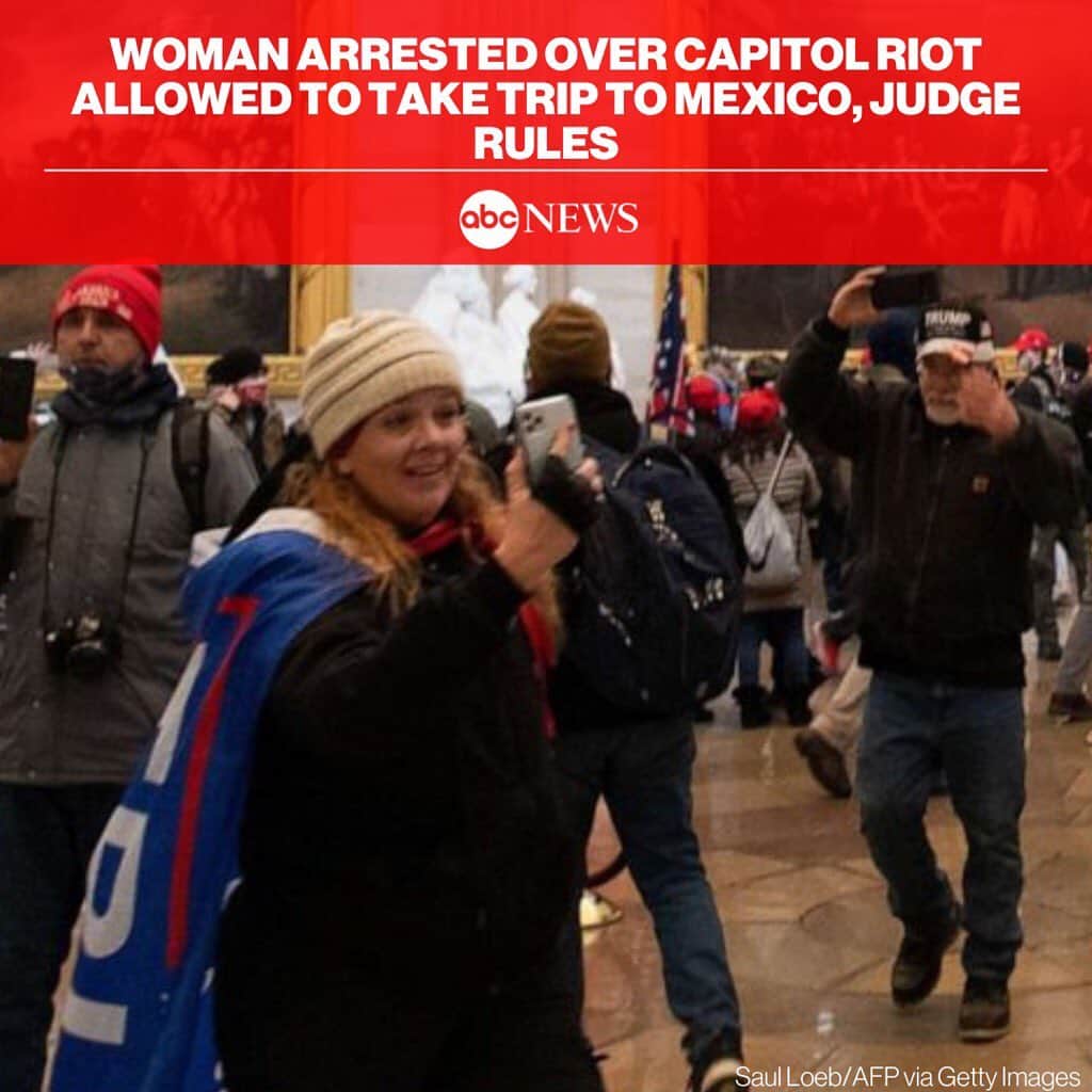 ABC Newsさんのインスタグラム写真 - (ABC NewsInstagram)「A woman arrested in connection with the attack on the U.S. Capitol will be able to go on a prepaid trip to Mexico this month, after a judge granted her request. FULL STORY AT LINK IN BIO.」2月6日 10時18分 - abcnews