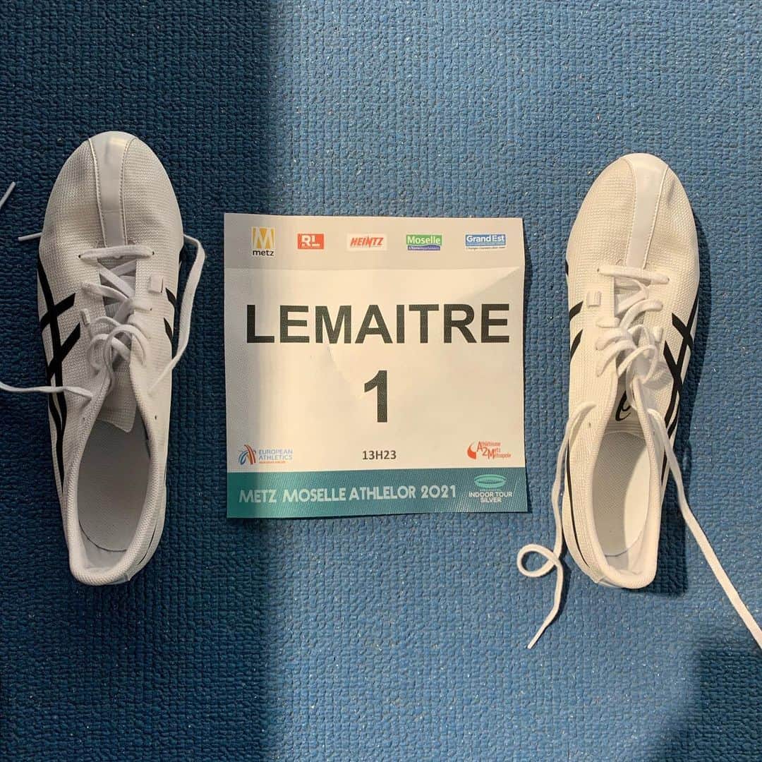 クリストフ・ルメートルのインスタグラム：「Hello les amis. Oubliez pas que, cet après-midi, aura lieu le meeting de #athlelor de @athletismemetzmetropole où je serai aligné sur 60m et 200m. Soyez nombreux à regarder la compétition sur le Facebook de la @ffathletisme.  #asics #competition #athletisme #sprint #sprinteur #60m #200m #athlete #metz #course #indoor」
