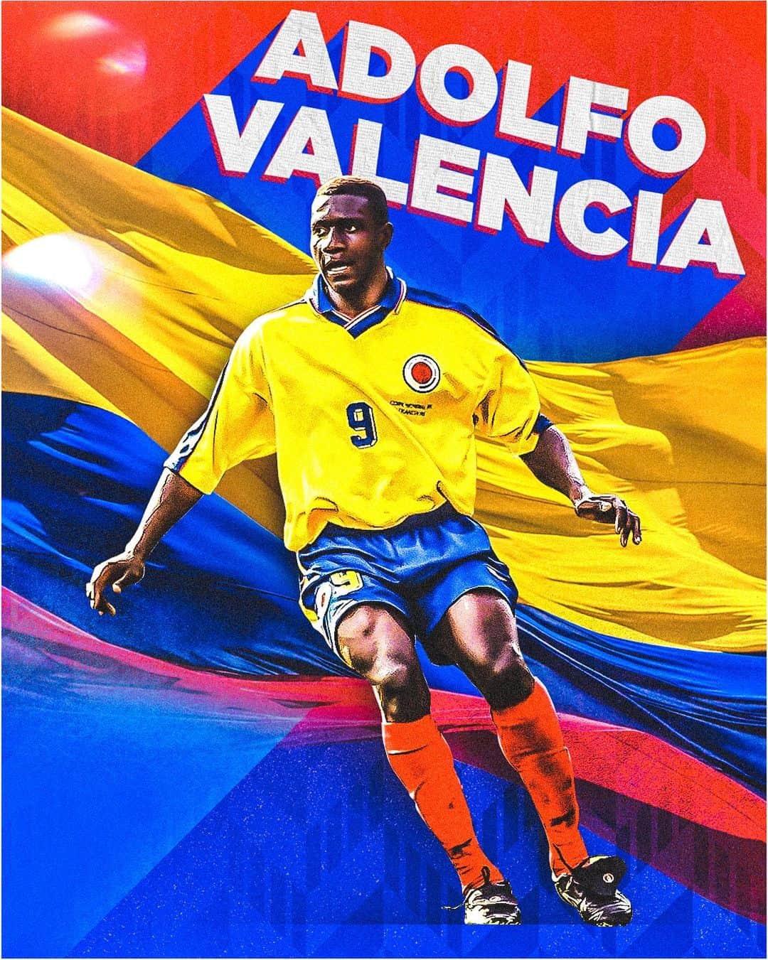 サッカー コロンビア代表チームのインスタグラム：「¡Feliz Cumpleaños Adolfo Valencia!  Nuestro Mundialista celebra hoy su cumpleaños #️⃣5️⃣3️⃣ y queremos enviarle una gran felicitación  Abrazo de gol 👌」