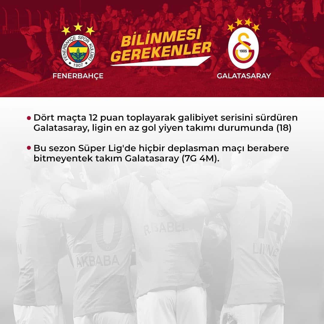 ガラタサライSKさんのインスタグラム写真 - (ガラタサライSKInstagram)「📊 Fenerbahçe - #Galatasaray maçı öncesi bilinmesi gerekenler... #FBvGS」2月6日 22時01分 - galatasaray