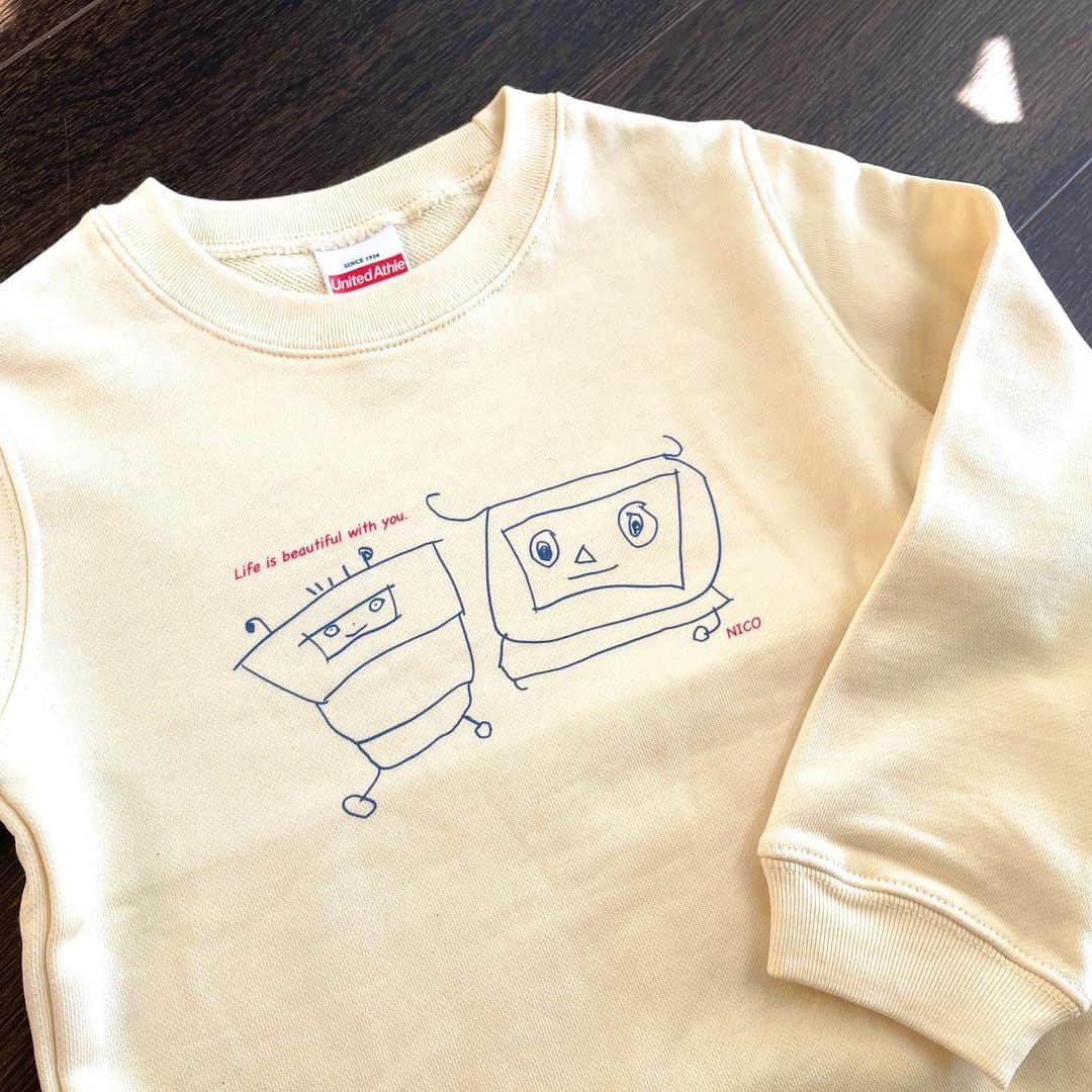 龍円愛梨さんのインスタグラム写真 - (龍円愛梨Instagram)「ニコの絵をTシャツにしてみました！！自分の描いた絵を着られるって、楽しいですよね♫」2月6日 15時15分 - airi_ryuen