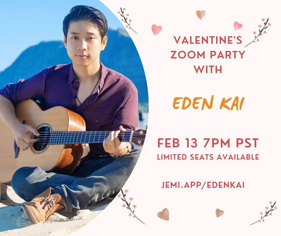 Eden Kaiのインスタグラム：「Zoomイベントまで後1週間！ 皆さんとのお話が楽しみです😊🙏 1 week away until online Zoom party!!🎈🎊💻Can’t wait chatting with each one of you soon🙌✨ 【Link in Bio🎫プロフィールURLから是非🙏】」