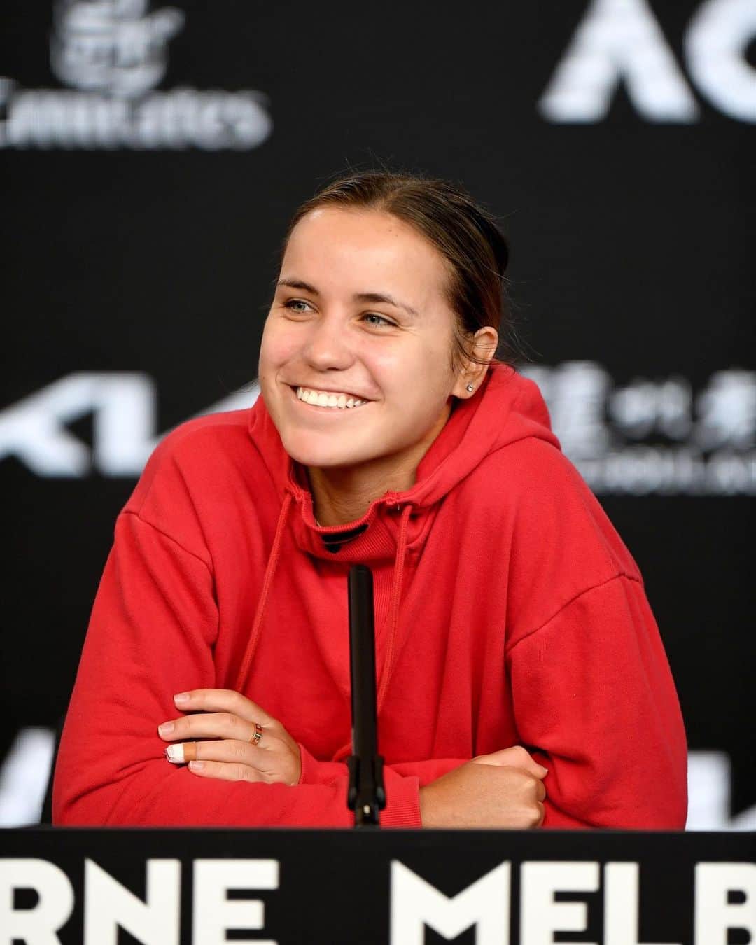ソフィア・ケニンのインスタグラム：「Media day @australianopen 👌🏼」