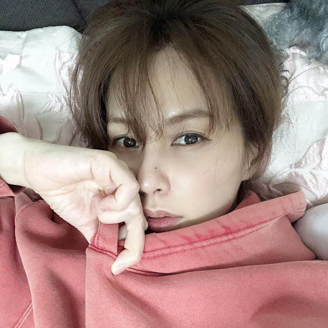 チェヨンのインスタグラム：「어제 그냥 급 앞머리를.. 크핫  잘라버렸지뭐야  헤헤 (토리 털쪘네 헤헤)」
