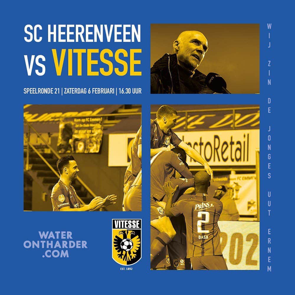フィテッセさんのインスタグラム写真 - (フィテッセInstagram)「MATCHDAY  Speelronde 21! Kom maar op ⚔️  #Vitesse #heevit」2月6日 17時23分 - mijnvitesse