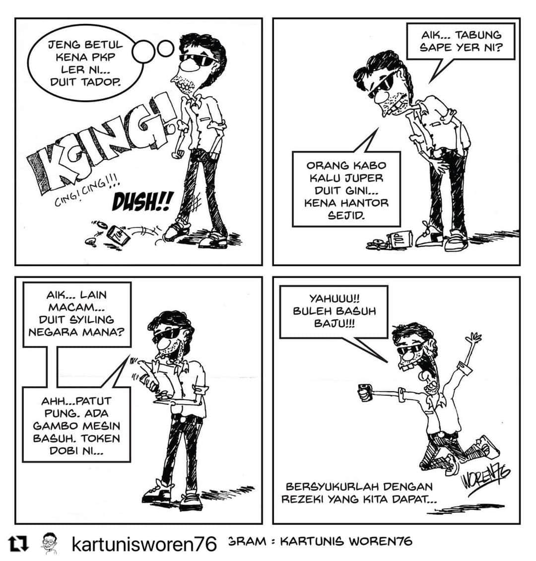 Koleksi Komik Malaysiaさんのインスタグラム写真 - (Koleksi Komik MalaysiaInstagram)「#Repost @kartunisworen76 with @make_repost ・・・ Blast from the past. Kartun tahun 1989/1990 tapi diberi dialog baru. . #woren76 #kartun #komik #komikmalaysia #komikstrip #lokalah #komiklokal #gengkomik #instafamousmalaysia #kamenrider #isinar #pkp #stayhome #swabtest #pandemic #kelulut #dobi」2月6日 17時43分 - tokkmungg_exclusive