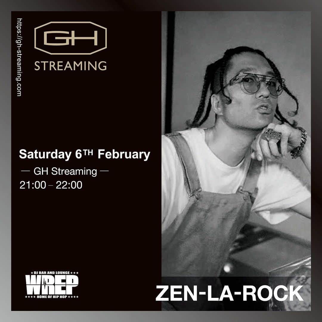 ZEN-LA-ROCKさんのインスタグラム写真 - (ZEN-LA-ROCKInstagram)「👂🏽 本 日 👂🏽 21時より『GH streaming』にて1時間のDJ SETを放送します🔊 渾身の新旧織りまぜの『日本の楽曲』ONLYのSETです‼️ 是&非👽」2月6日 17時59分 - zenlarock