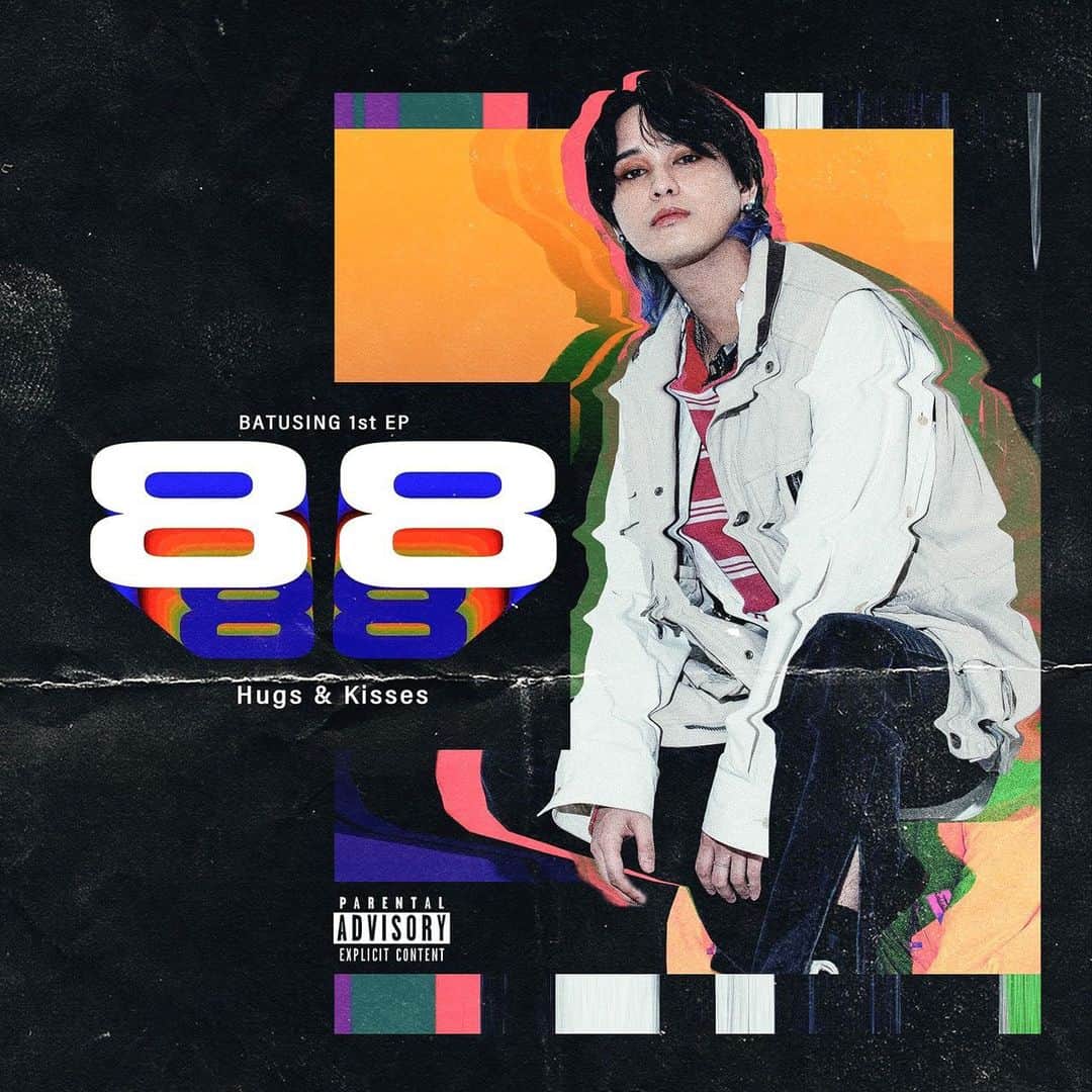 バトシンのインスタグラム：「EP 『88 〜Hugs & Kisses』  2021.2.17(Wed)Release  (P)2021 Batusing   Tracklist:  1.Ride On  2.Feelin' You (feat. Young Freez & Billy Laurent)  3.Time Is Money  4.12.23」