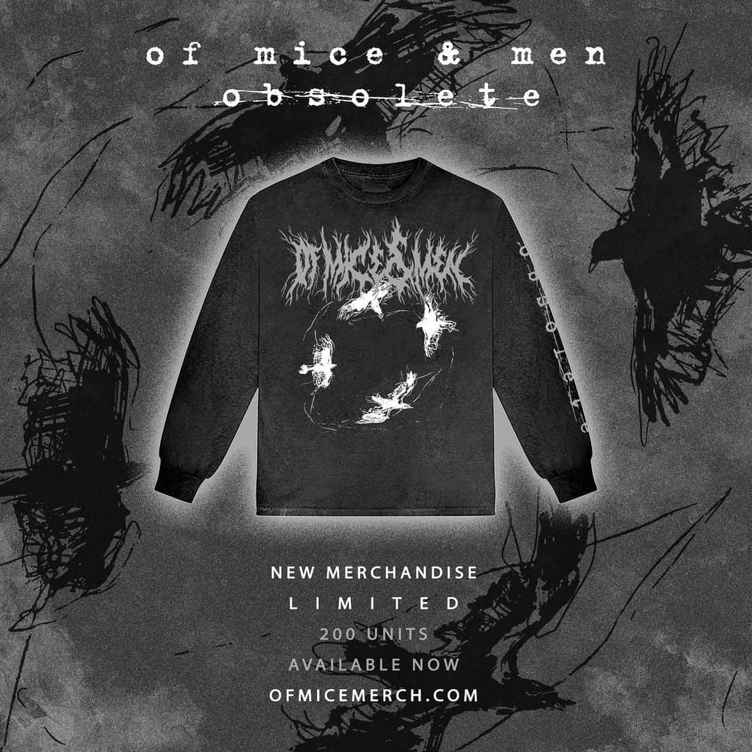 Of Mice & Menのインスタグラム：「Our new Obsolete limited long sleeves are flying off the shelves! Thanks to everyone who’s ordered so far, don’t miss the chance to get yours, just click the image & order right here on Instagram!🤘📦💯」