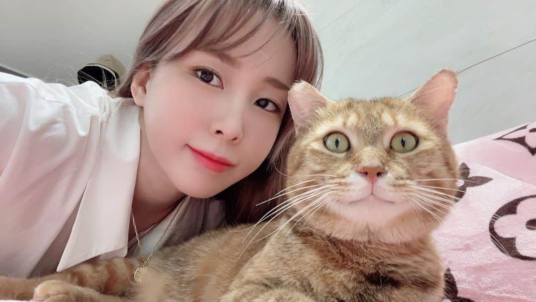 ウェイ のインスタグラム：「겸둥이랑 With Jacob🤍 뭐했다고 토욜 순삭됐냐옹 Have a good weekend meow😽」