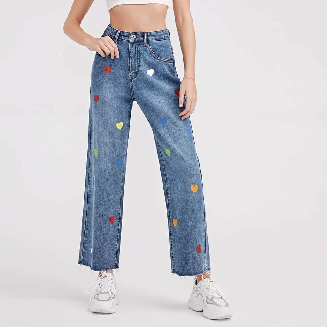 のインスタグラム：「Which pair of jeans is your fave? 💙☁  Shop Item #: 1883556, 1771913, 1906286  #SHEINgals #SHEINstyle #SHEINSS21 #denimstyles」
