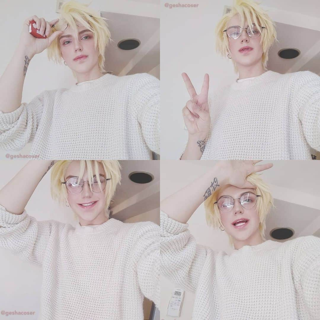 Gesha Petrovichのインスタグラム：「And last 😜 🐠🍌 B-day month on Patreon ❤️👇 P❤️treon.com/geshacos I want 50 subscribers 🥺👉👈 And new Ash Lynx photoshoot 😜 BANANA FISH／アッシュ・リンクス  #BANANAFISH  #Ashlynx#casual #loolatme #cosplay #malemodel  #habdsome」