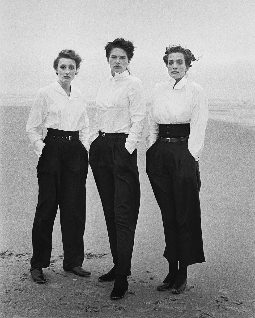 ピーター・リンドバーグさんのインスタグラム写真 - (ピーター・リンドバーグInstagram)「Marie-Sophie Wilson, Lynne Koester & Tatjana Patitz, Le Touquet, 1987 #LindberghStories #ReiKawakubo #commedesgarcons」2月7日 2時52分 - therealpeterlindbergh