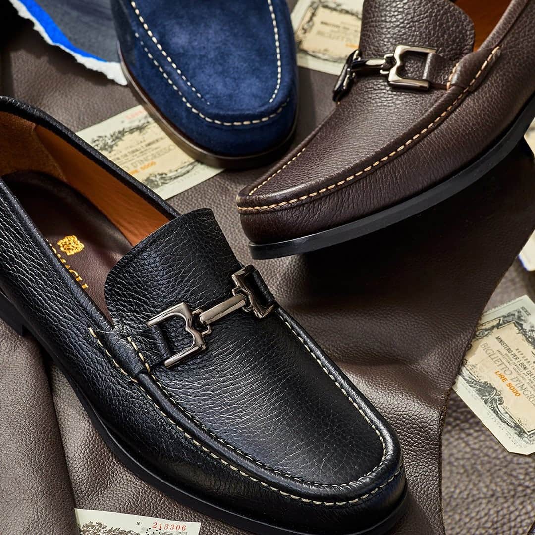 ブルーノマリのインスタグラム：「Introducing The Enrico, our sleek leather loafer. The Enrico is a classic bit loafer slip-on with our signature hardware.」