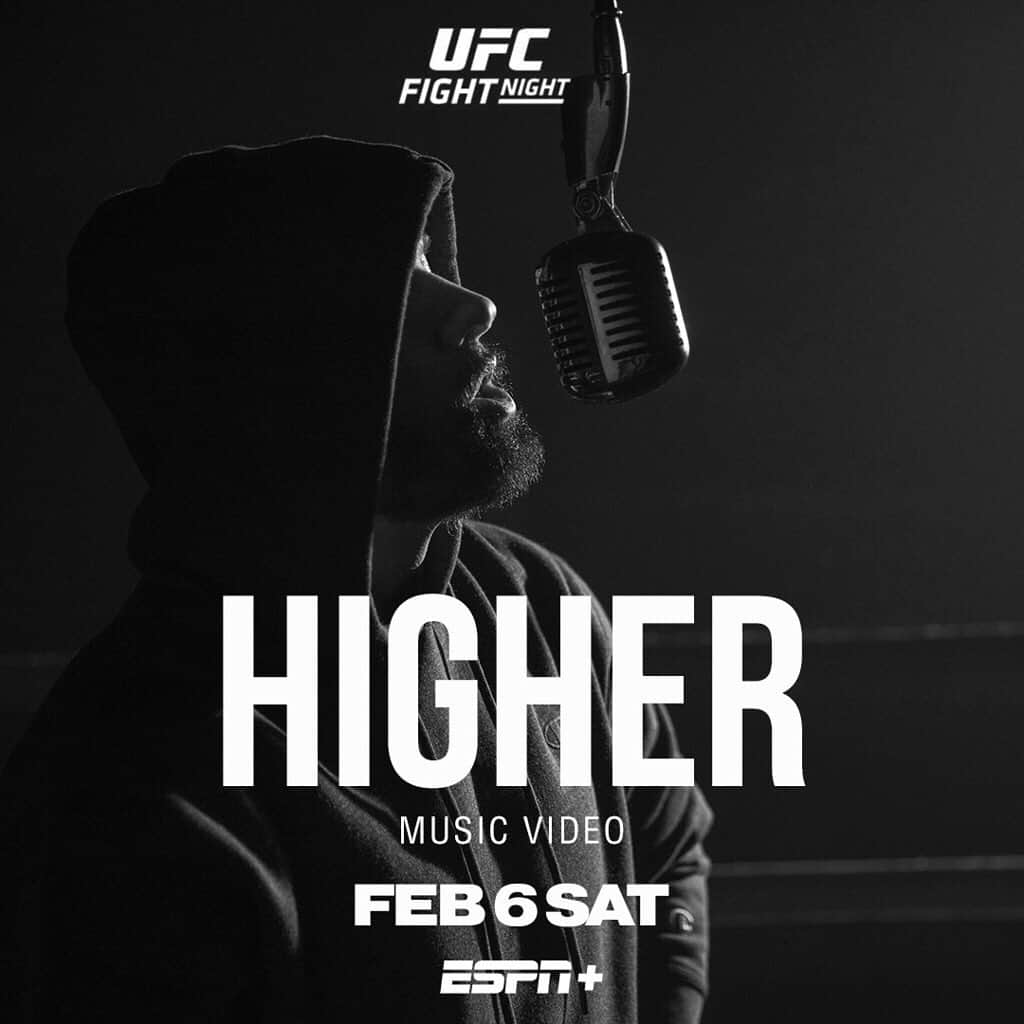 エミネムのインスタグラム：「It’s fight night again!  Tonight catch an airing of the #Higher video before the main event @ufc @espnmma」
