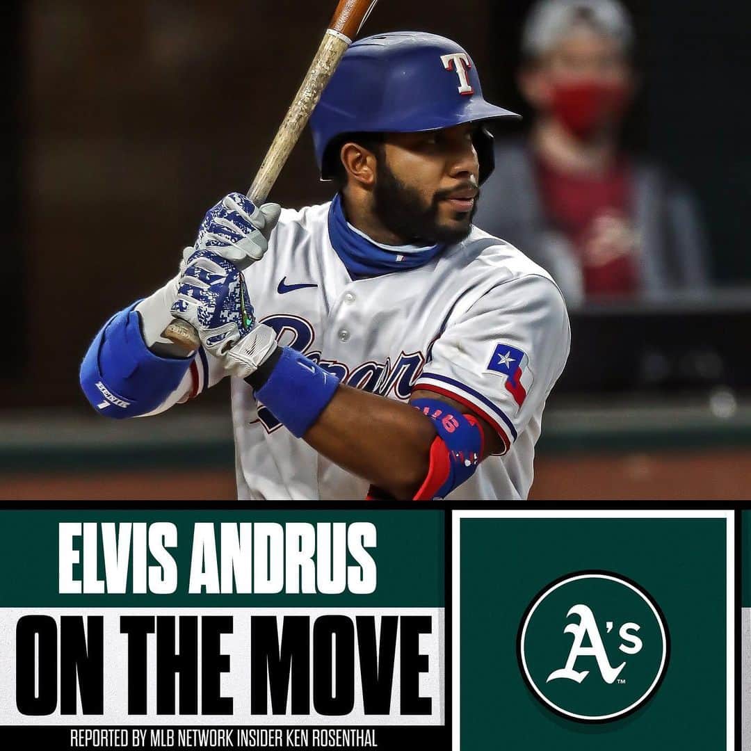 MLBさんのインスタグラム写真 - (MLBInstagram)「A swap in the AL West.  The A's reportedly acquire SS Elvis Andrus from the Rangers for DH Khris Davis, per Ken Rosenthal.」2月7日 4時15分 - mlb