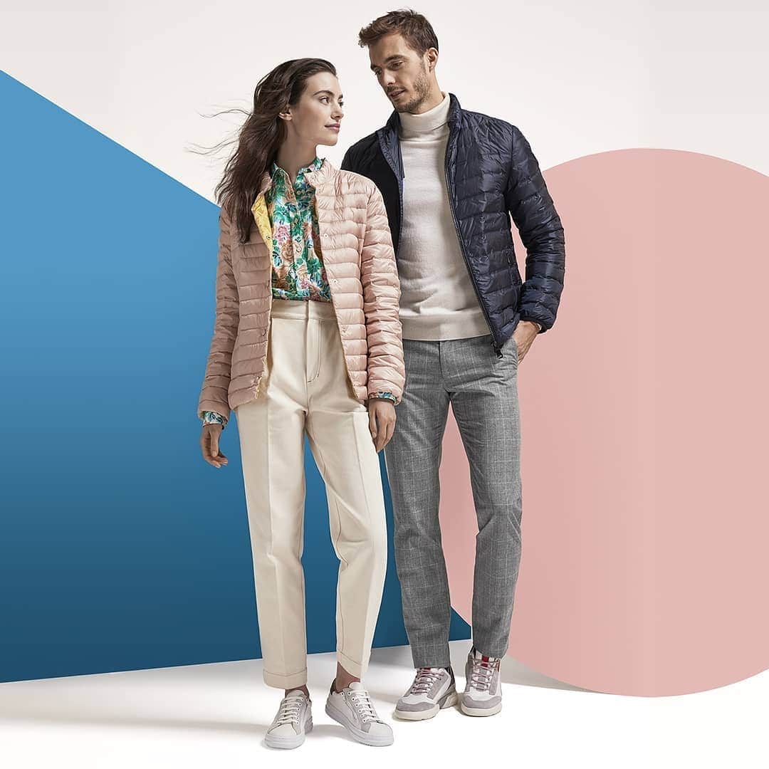 ジェオックスのインスタグラム：「Nothing says modern Italian design like a sleek, smart casual jacket.  Find the ultimate versatile piece in our new collections, made to complement both men and women. ​ ​ ​#geox #geoxshoes #ExpressYourWorlds」