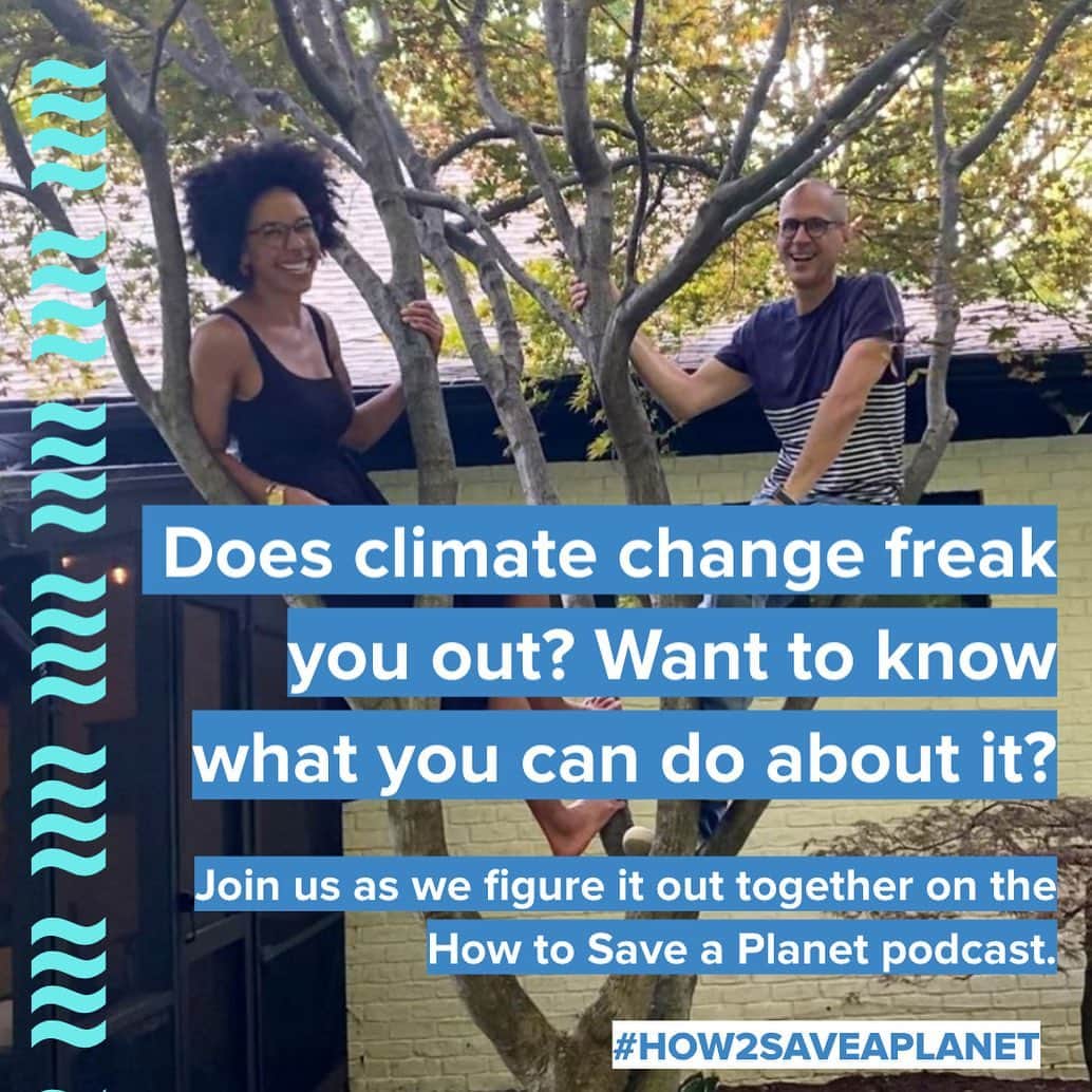 エリー・ゴールディングさんのインスタグラム写真 - (エリー・ゴールディングInstagram)「Does climate change freak you out? Want to know what we, collectively, can do about it? Yes and yes. If you find yourself wondering “Where do we go from here?!” tune in to @how2saveaplanet – a podcast focused on climate *solutions* – where we figure that out together.   I (Dr. @ayanaeliza) co-created and co-host this show with Alex Blumberg (that’s us in the tree), because even as a scientist and policy nerd, I still have lots of big questions about climate solutions. There’s a lot to talk about! [Swipe to hear some clips.]  So we scour the Earth for solutions, talk to people who are making a difference, ask hard questions, crack dumb jokes and — episode by episode — figure out how to build the future we want.  At the end of each episode (on, say, what is regenerative farming, whether recycling is BS, or how 2020 became a climate election) we have action tips for how you can get involved.」2月7日 6時09分 - elliegoulding