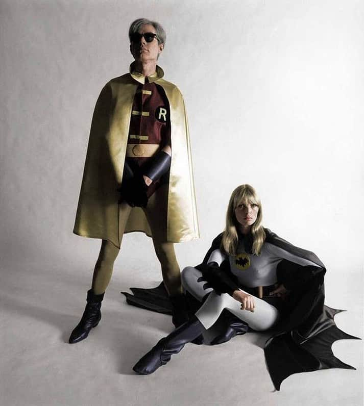 大森美希さんのインスタグラム写真 - (大森美希Instagram)「Nico and Andy Warhol posing as Batman and Robin for Esquire Magazine, 1967   ニコがバットマン、アンディ・ウォーホルがロビンに扮する、1967年にエスクァイア誌のために撮影されたスチール写真。  #mood #todaysmood #nico #andywarhol #art #batman #robin #artist #esquiremagazine #esquire #artist #singer #legend #chelseagirl #popart #60sstyle #velvetunderground #今日の一枚 #アンディウォーホル #ニコ #バットマン #ロビン #アーティスト #ヴェルヴェットアンダーグラウンド #チェルシーガール #ポップアート #アート #エスクァイア #エスクァイアマガジン #60年代」1月14日 14時31分 - mikiomori_