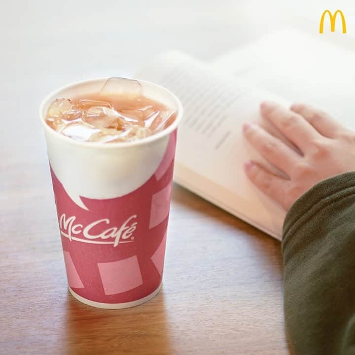 McDonald's Philippinesのインスタグラム：「Breathe. Unwind with a book in hand and a relaxing cup of our McCafé Iced Coffee. Available in Original, Vanilla, and Chocolate.  Order now via McDonald’s Dine-In, Take Out, Drive-Thru, or Pick-Up. You can also get it via the McDelivery PH App, website, or call 8888-6236 (NCR).」