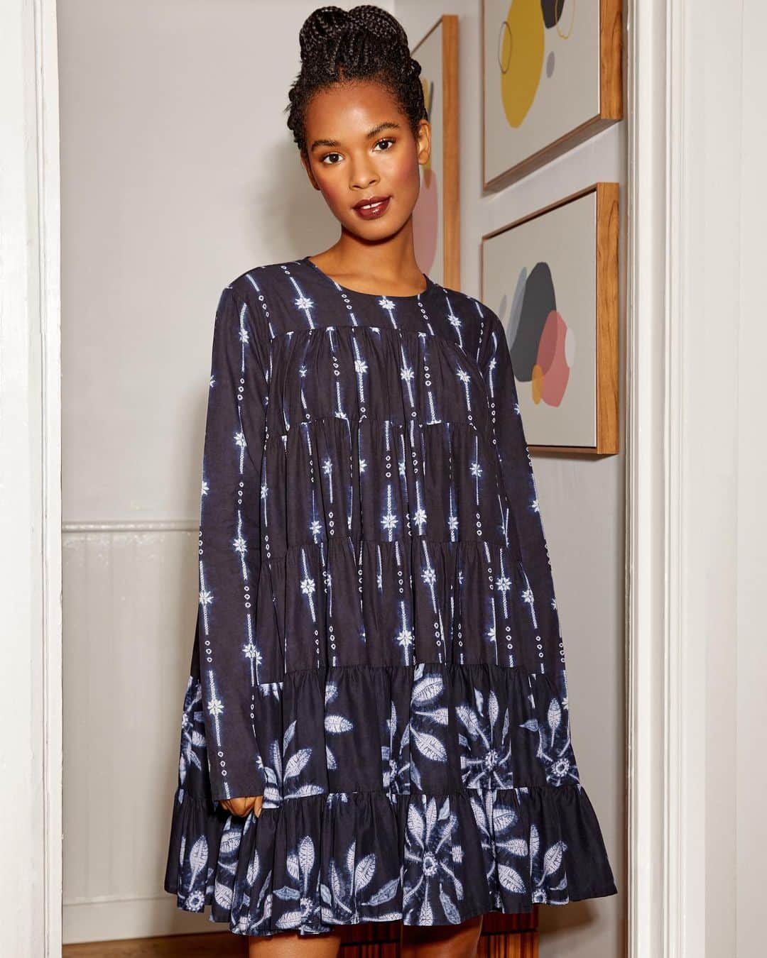Saks Fifth Avenueのインスタグラム：「THE FLOWY DRESS: Liven up your everyday look with the @merlettenyc dress made all the more fun with a smattering of petals and blooms. #SaksItList」