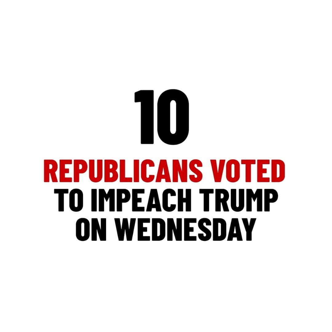 CNNさんのインスタグラム写真 - (CNNInstagram)「The House just voted to impeach President Trump for a second time for his role in last week’s deadly Capitol riot. The impeachment resolution charges Trump with a single article, “incitement of insurrection” for his role in last week’s deadly Capitol riot.⁠ ⁠ Ten Republicans joined their Democratic colleagues in voting in favor of the impeachment resolution.⁠ ⁠ They are:⁠ Rep. Dan Newhouse of Washington⁠ Rep. John Katko of New York⁠ Rep. Jaime Herrera Beutler of Washington⁠ Rep. Adam Kinzinger of Illinois⁠ Rep. Fred Upton of Michigan⁠ Rep. Liz Cheney of Wyoming⁠ Rep. Peter Meijer of Michigan⁠ Rep. Anthony Gonzalez of Ohio⁠ Rep. Tom Rice of South Carolina⁠ Rep. David Valadao of California」1月14日 7時03分 - cnn