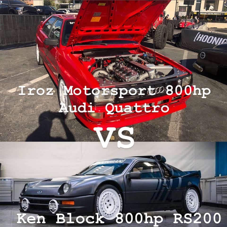 ケン・ブロックのインスタグラム：「Should we make this happen?? Iroz Motorsport has called me out. Who wants to see this Group B era, 800hp match up?? (Hey, Hank, if you lose again this time, we can do a driver mod - me 🤣 - but regardless, you are gonna let me slay some tires in the URQ!)」