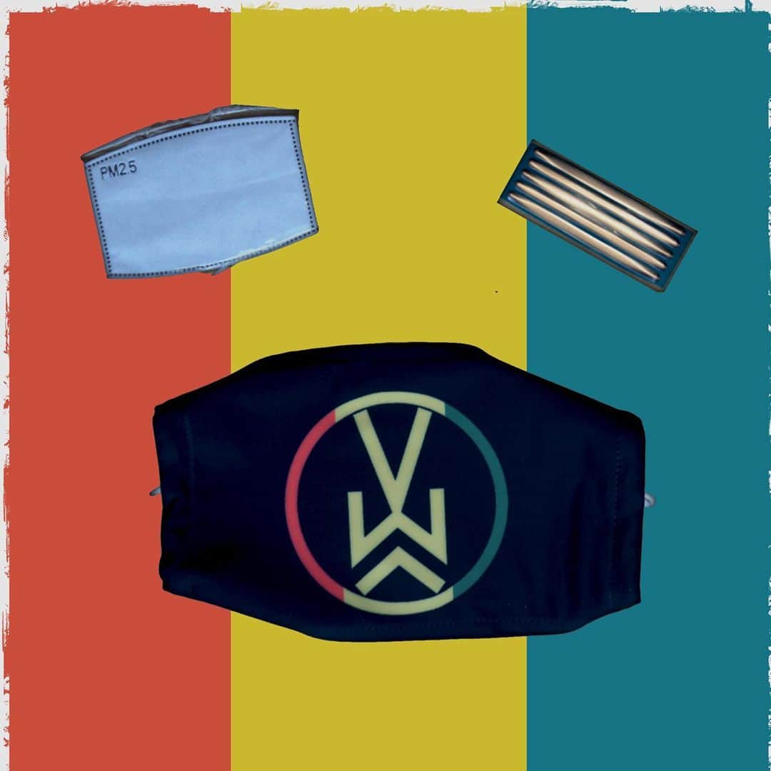 ヴィクター・ウッテンのインスタグラム：「New VW Merch ALERT! The All-New VW Sweatshirt and VW Face Mask!  An exclusive one of a kind product made for Victor by Kerry Lathon featuring the VW logo designed by Steve Parke in red, yellow, and green colors.   Get yours now while supplies last. Stay Safe!  Stay Healthy!   Link In Bio!」