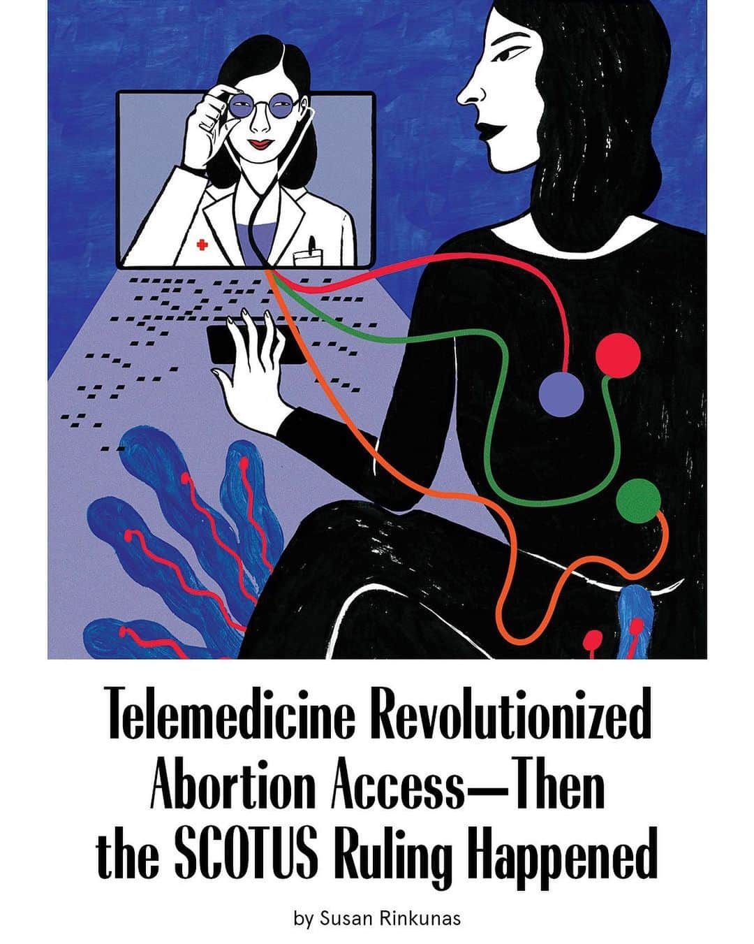 マリクレールさんのインスタグラム写真 - (マリクレールInstagram)「The pandemic made telemedicine mainstream. But when it comes to abortion, just because it’s “virtual” doesn’t mean it’s any easier. In fact, a new SCOTUS ruling is making it all the more difficult. #linkinbio for the full story from our upcoming Spring 2021 issue.   Written by Susan Rinkunas Illustration by @carlaindipendente」1月14日 8時32分 - marieclairemag