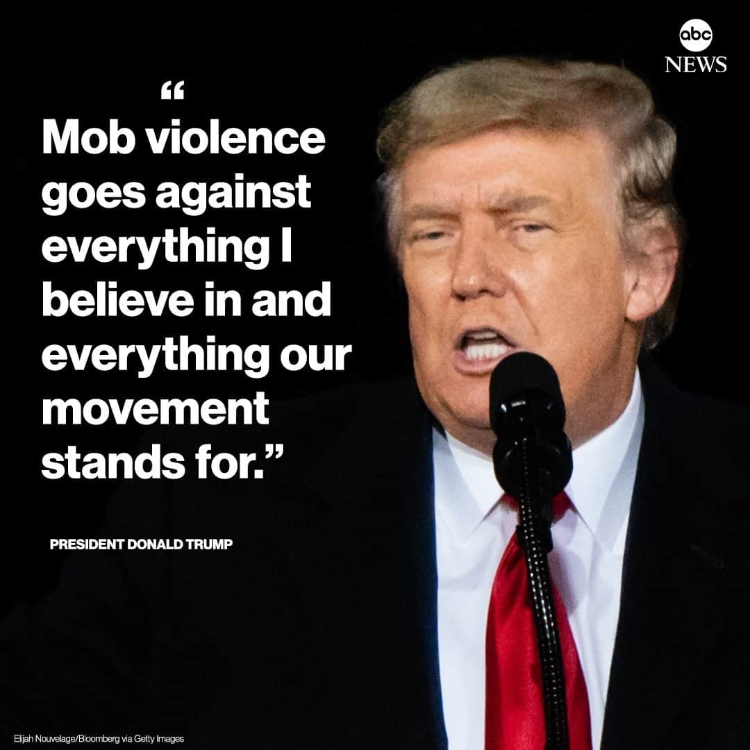 ABC Newsさんのインスタグラム写真 - (ABC NewsInstagram)「After being impeached for second time, Pres. Trump condemns violence at Capitol riot in new video: "I unequivocally condemn the violence that we saw last week. Violence and vandalism have absolutely no place in our country, and no place in our movement.” LATEST AT LINK IN BIO.」1月14日 8時48分 - abcnews