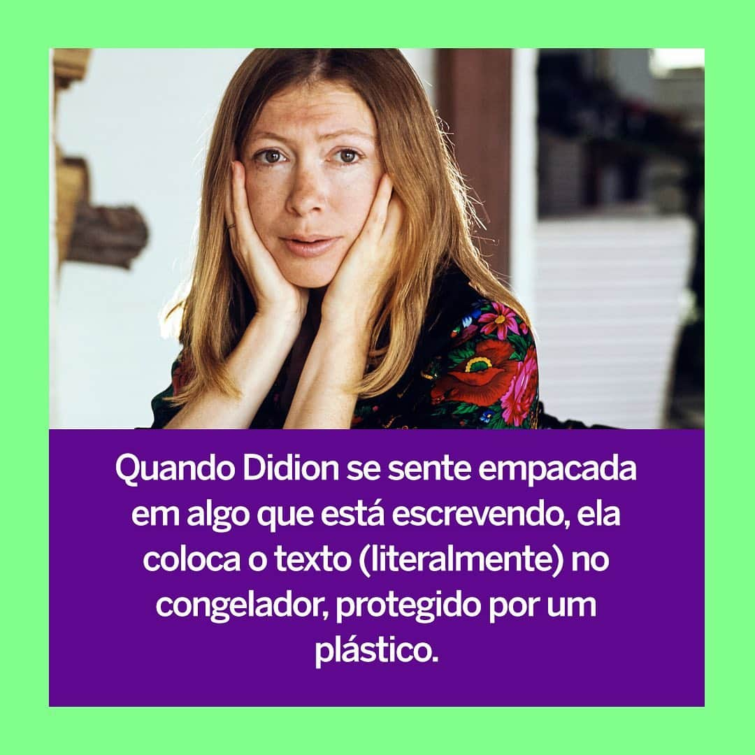 ELLE Brasilさんのインスタグラム写真 - (ELLE BrasilInstagram)「Mais de 50 anos após seu lançamento, Rastejando até Belém, livro de Joan Didion, finalmente ganha sua primeira edição brasileira. A obra foi a primeira coletânea da autora e será lançada amanhã, 14/01, pela editora Todavia. Aproveitamos a novidade para lembrar a história da jornalista e celebrar essa escritora que coleciona fãs ao redor do mundo. Na galeria, contamos dez fatos marcantes da vida de Didion. Clique no link da bio para conferir o conteúdo completo no nosso site.」1月14日 8時53分 - ellebrasil