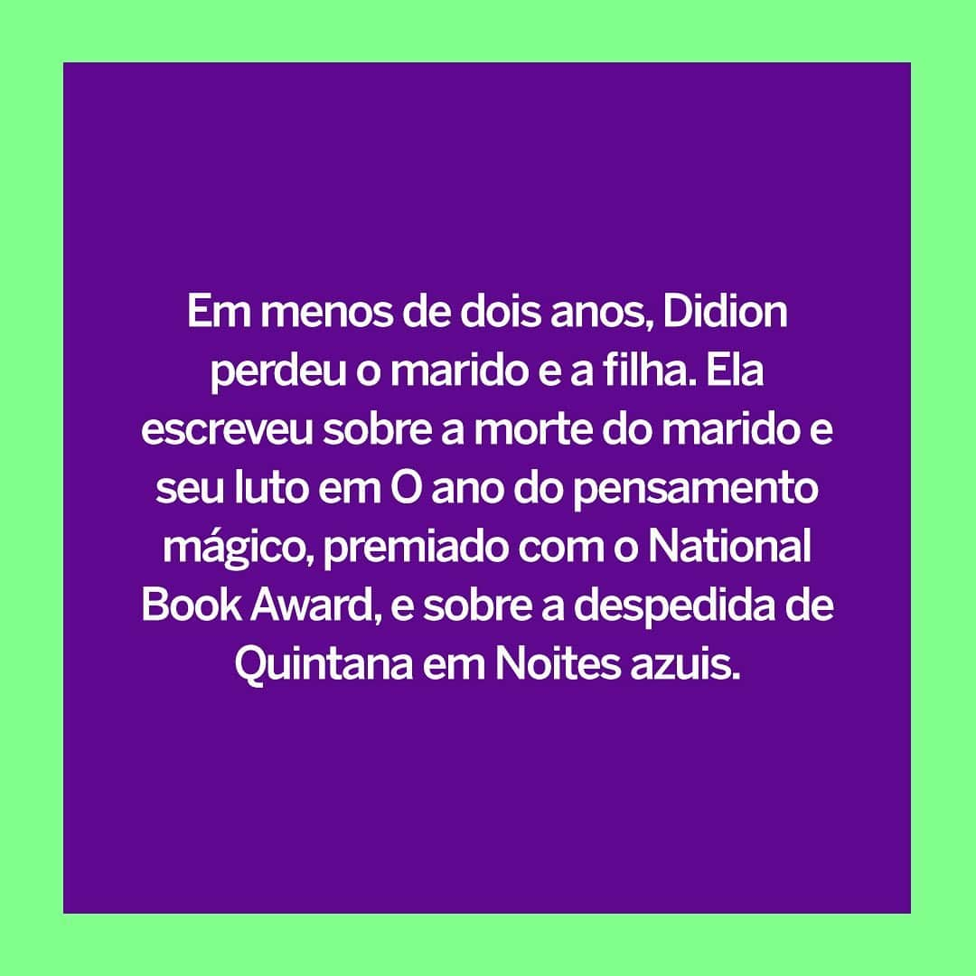 ELLE Brasilさんのインスタグラム写真 - (ELLE BrasilInstagram)「Mais de 50 anos após seu lançamento, Rastejando até Belém, livro de Joan Didion, finalmente ganha sua primeira edição brasileira. A obra foi a primeira coletânea da autora e será lançada amanhã, 14/01, pela editora Todavia. Aproveitamos a novidade para lembrar a história da jornalista e celebrar essa escritora que coleciona fãs ao redor do mundo. Na galeria, contamos dez fatos marcantes da vida de Didion. Clique no link da bio para conferir o conteúdo completo no nosso site.」1月14日 8時53分 - ellebrasil