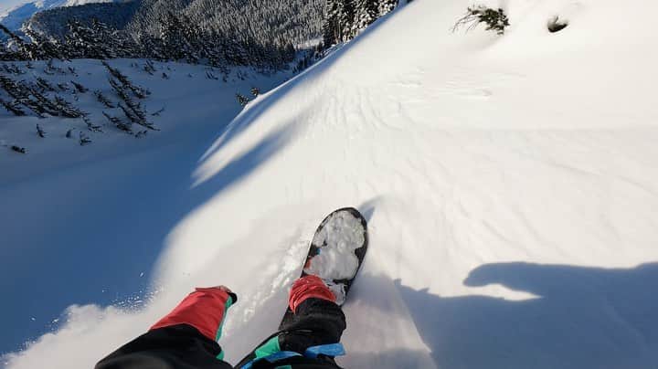 ジェイミー・アンダーソンのインスタグラム：「“ yeah, ya might as well” ! Trying to get pow rich with the boys! ❄️🙌🤍 what a fun day w a good crew!  Shot on my @gopro #goprohero9 in 🇨🇦❤️」