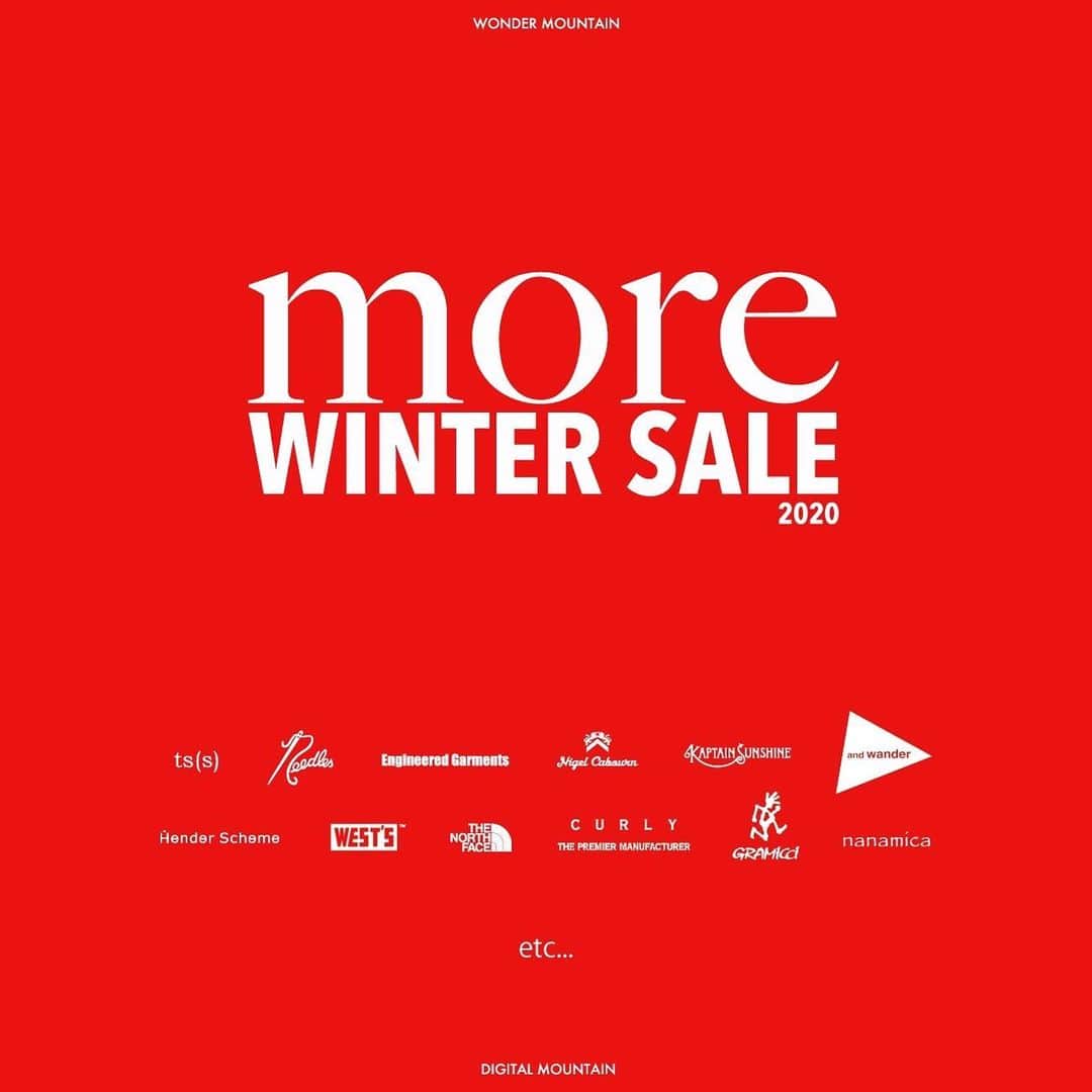 wonder_mountain_irieさんのインスタグラム写真 - (wonder_mountain_irieInstagram)「MAX60%OFF! ［#WINTER_SALE開催中！］ さらにお得なMORE SALE！ この機会にぜひ、お買い物をお楽しみ下さい！ _ 〈online store / @digital_mountain〉 https://www.digital-mountain.net _ 【オンラインストア#DigitalMountain へのご注文】 *24時間受付 *15時までのご注文で即日発送 *1万円以上ご購入で、送料無料 tel：084-973-8204 _ We can send your order overseas. Accepted payment method is by PayPal or credit card only. (AMEX is not accepted)  Ordering procedure details can be found here. >>http://www.digital-mountain.net/html/page56.html  _ 本店：#WonderMountain  blog>> http://wm.digital-mountain.info _ 〒720-0044  広島県福山市笠岡町4-18  JR 「#福山駅」より徒歩10分 #ワンダーマウンテン #japan #hiroshima #福山 #福山市 #尾道 #倉敷 #鞆の浦 近く _ 系列店：@hacbywondermountain _」1月14日 10時30分 - wonder_mountain_