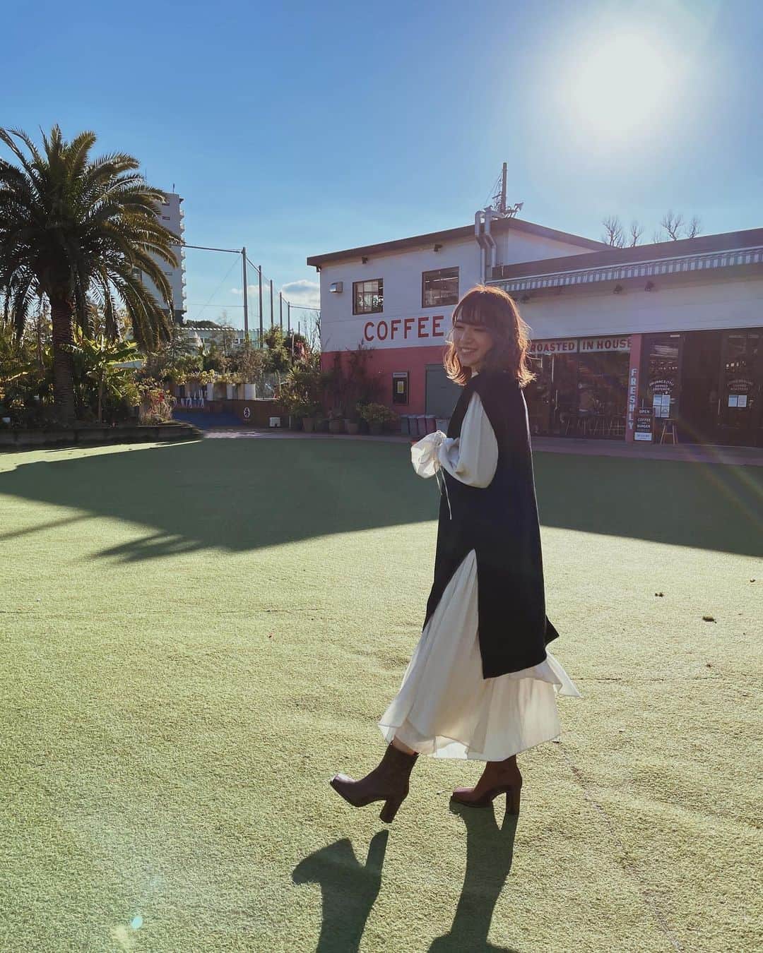 咲月美優のインスタグラム：「☽ .  𝑪𝒐𝒐𝒓𝒅𝒊𝒏𝒂𝒕𝒆👢 . 先月のpic お天気最高だった日🌞 . . #coordinate #code #ootd #dayoff .」