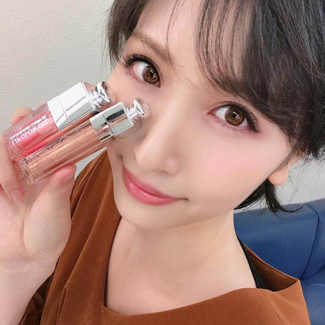 横山ルリカさんのインスタグラム写真 - (横山ルリカInstagram)「. #Dior #💋💋💋  . #LIPGLOWOIL #PINK #cherryoil🍒  . #MAXIMIZER #COPPERGOLD」1月14日 12時00分 - rurika_yokoyama_official