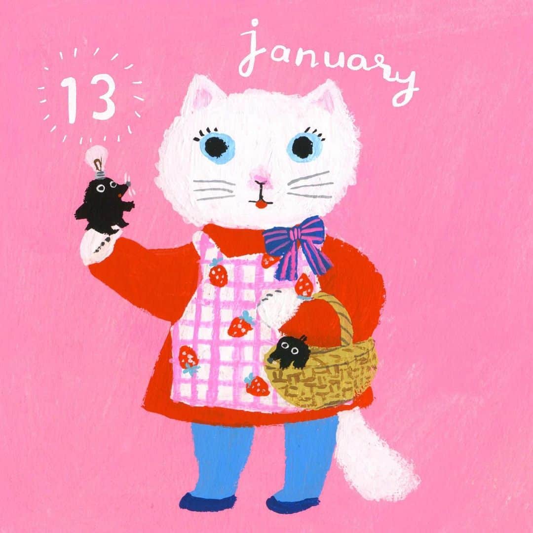 北岸由美さんのインスタグラム写真 - (北岸由美Instagram)「電球もぐら  #yumikitagishicalendar_january」1月14日 12時05分 - yumikitagishi