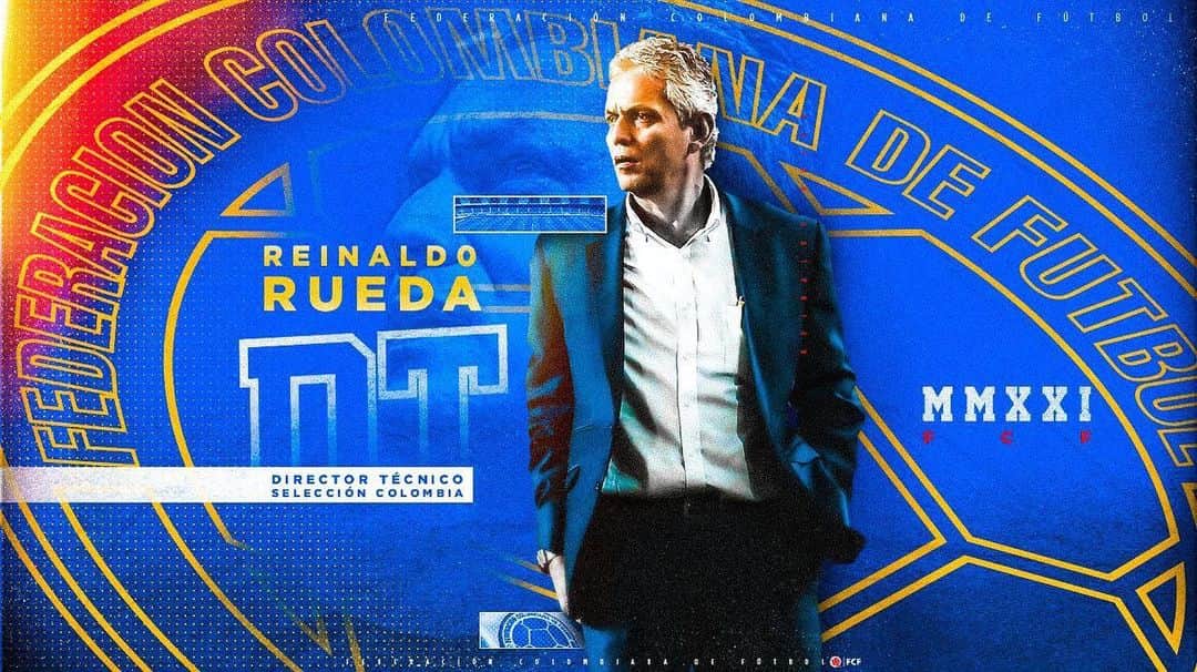 サッカー コロンビア代表チームのインスタグラム：「¡Bienvenido Profe!   Reinaldo Rueda es el nuevo Director Técnico de la Selección Colombia Masculina de Mayores  Muchos éxitos en esta nueva era dirigiendo el equipo de todos 🤜🤛  #VamosColombia 🇨🇴」
