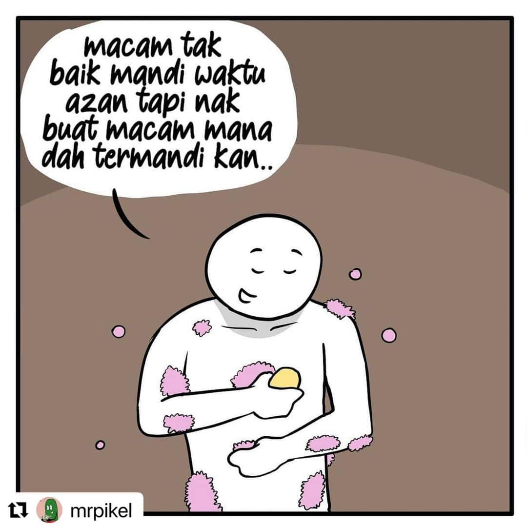 Koleksi Komik Malaysiaさんのインスタグラム写真 - (Koleksi Komik MalaysiaInstagram)「#Repost @mrpikel with @make_repost ・・・ MANDI⁣ ⁣ Aku sorang je ke rasa seriau bila termandi waktu azan..?⁣ ⁣⁣⁣⁣⁣⁣⁣⁣⁣⁣⁣⁣⁣⁣⁣⁣⁣ ⁣ #komikmalaysia #gengkomikdigital #gengkomik #komiklawak #lawak #komik #kelakar #koleksikomik #komikmelayu #deep #pencurikomik #lawakdeep #lawaking #lawakkeder #lawakhangit #koleksikomik #mrpikel⠀」1月14日 17時31分 - tokkmungg_exclusive