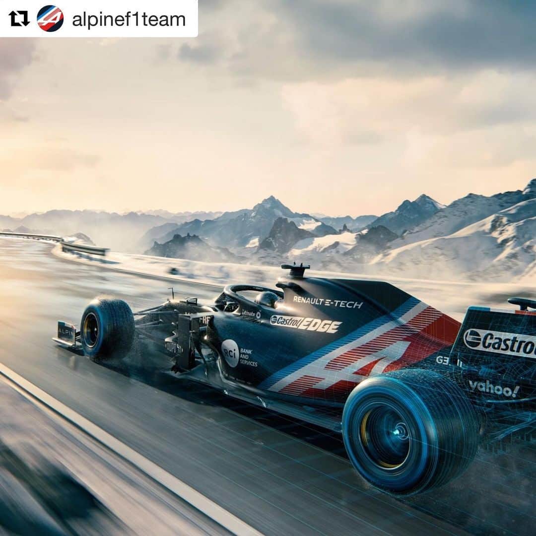 F1さんのインスタグラム写真 - (F1Instagram)「Hello @alpinef1team 😍  #Repost @alpinef1team We are proud to introduce our 2021 #FormulaOne single-seater, the A521, dressed in its temporary winter livery  #F1 #Formula1 #AlpineF1Team」1月14日 18時09分 - f1