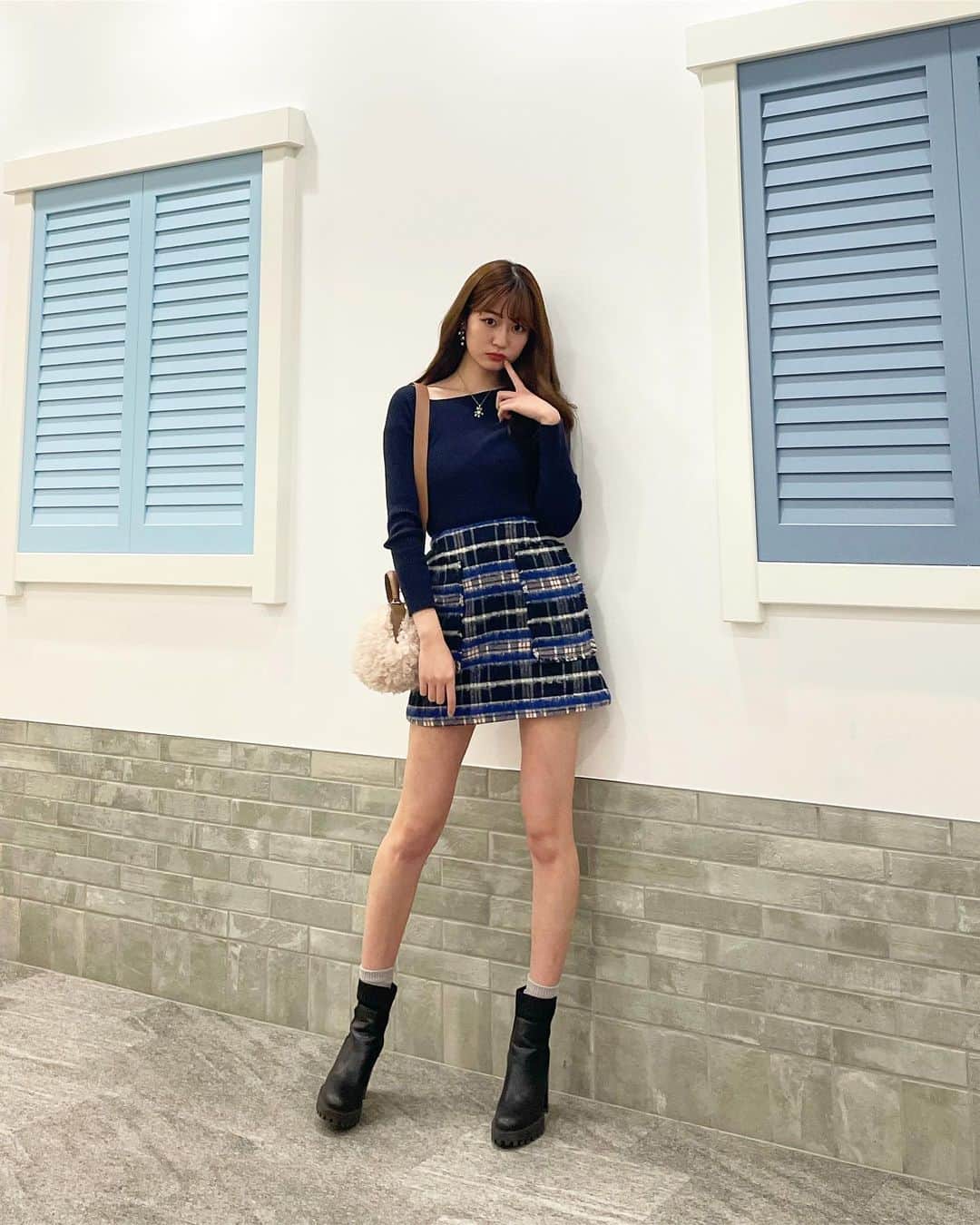 りなぴよさんのインスタグラム写真 - (りなぴよInstagram)「🤖🤖🤖  ネイビーコーデ💙 意外と珍しい？👀　  ・」1月14日 18時12分 - piyo_na_ri_