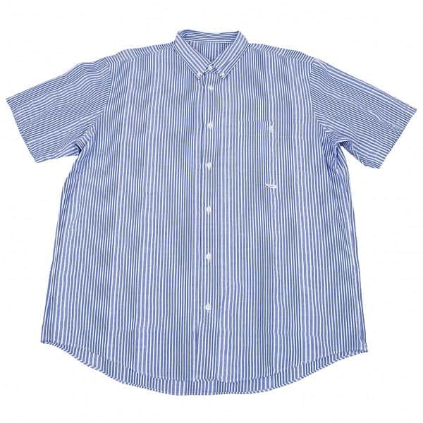 のインスタグラム：「Papas シアサッカーストライプ半袖シャツ  /¥10,098 (k-73448)  #プレイフル #新着 #古着 #古着買取 #ブランド古着 #お洒落さんと繋がりたい #DCブランド #ユーズド #ヨウジヤマモト #ジャンポールゴルチエ  #イッセイミヤケ #コムデギャルソン #プリーツプリーズ #ワイズ #撮影代行 #商品撮影 #広告写真#パパス #playful #jeanpaulgaultier #commedesgarcons #isseymiyake #yohjiyamamoto #papas #pleatsplease #ys #cdg #used」