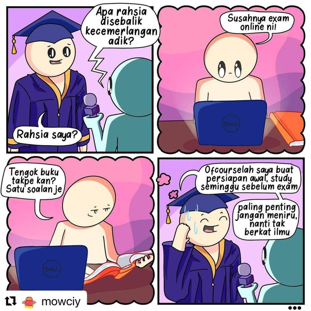 Koleksi Komik Malaysiaさんのインスタグラム写真 - (Koleksi Komik MalaysiaInstagram)「#Repost @mowciy with @make_repost ・・・ Disebalik kejayaan pelajar 2020, baik ngaku cepat siapa buat macam ni 😜 . . . Suka baca KOMIK MOWCIY? Jangan lupa  👍🏻 LIKE 💬 COMMENT 📥 SHARE ❤️ FOLLOW 🌼 . . . . .  #mowciykomik #komikmalaysia #gengkomik #komik #gengkomikmalaysia #lawak #lawakhambar #komikvideolar #komiklawak #hambar #lawakhambar #comics #comic #komikdigital #komikvideolar #komikstrip #komikmerapu #mememalaysia #lawakbodoh #komikkarikatür #digitaldrawing #bodo #memes #pkpp #lawaksekolah  #lawakhangit #lawaktahapdewa #funny #gelakpecahhabis #lawakbatak #everythingiscake」1月14日 18時29分 - tokkmungg_exclusive