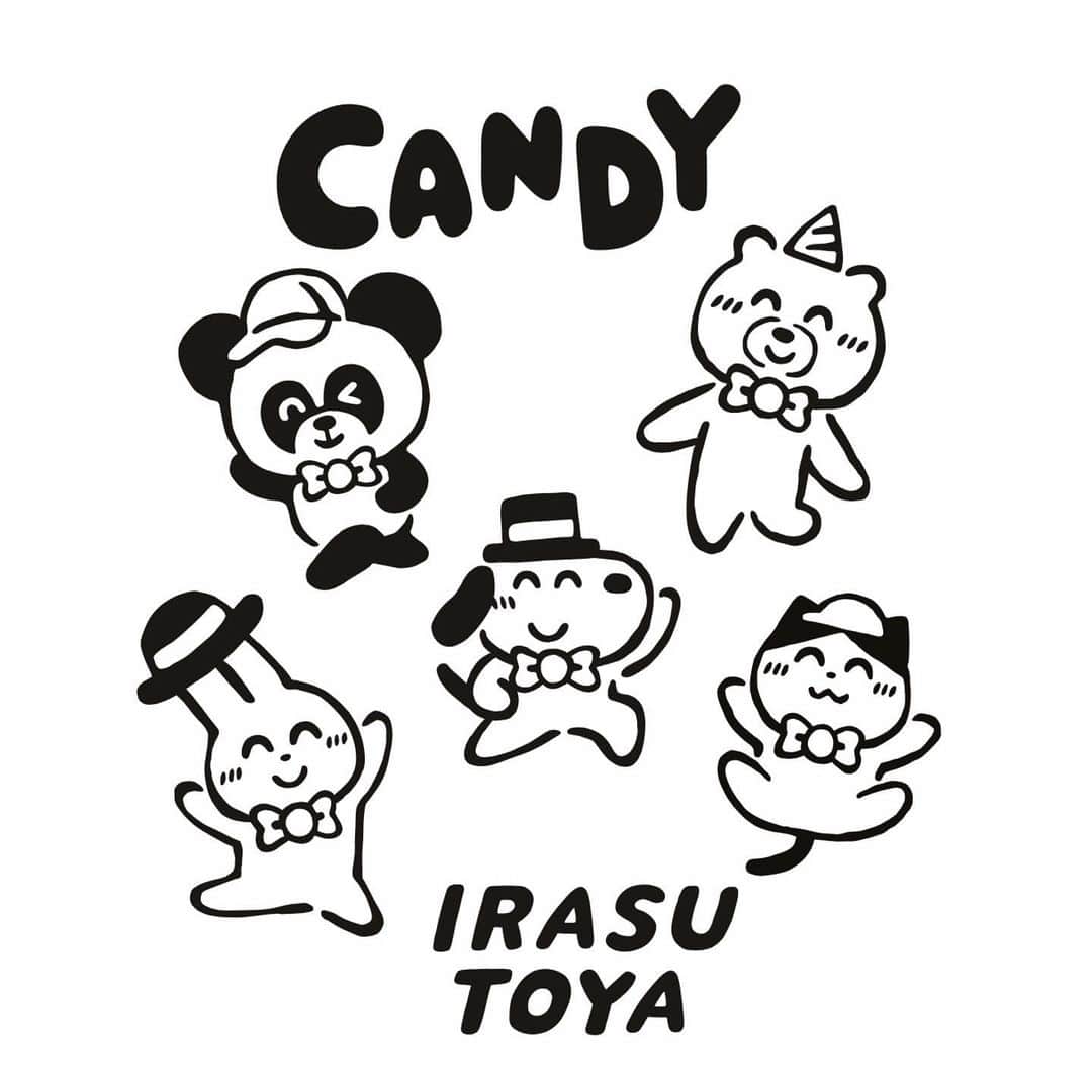 板橋よしえのインスタグラム：「. 『かわいいフリー素材集 いらすとや』でおなじみのイラストレーター・みふねたかしさんとCandy Stripperのコラボレーションが実現しました🐶🐱🐰🐻🐼💛 ほのぼの＆かわいいイラストたちを描きおろしていただいたよ☺️ うれしい！  明日1/15(金)よりCandy StripperのSHOPとオンラインストア CANDY STORE・ZOZOTOWNにて先行予約がスタートします！ ぜひのぞいて見てくださいね🥳  #candystripper  #いらすとや」