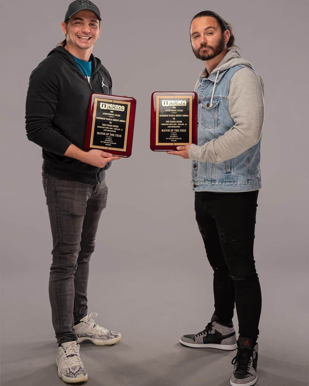 ニック・ジャクソンのインスタグラム：「Thank you Pro Wrestling Illustrated fans for choosing The Young Bucks vs Kenny Omega and Adam Page as your match of the year!」