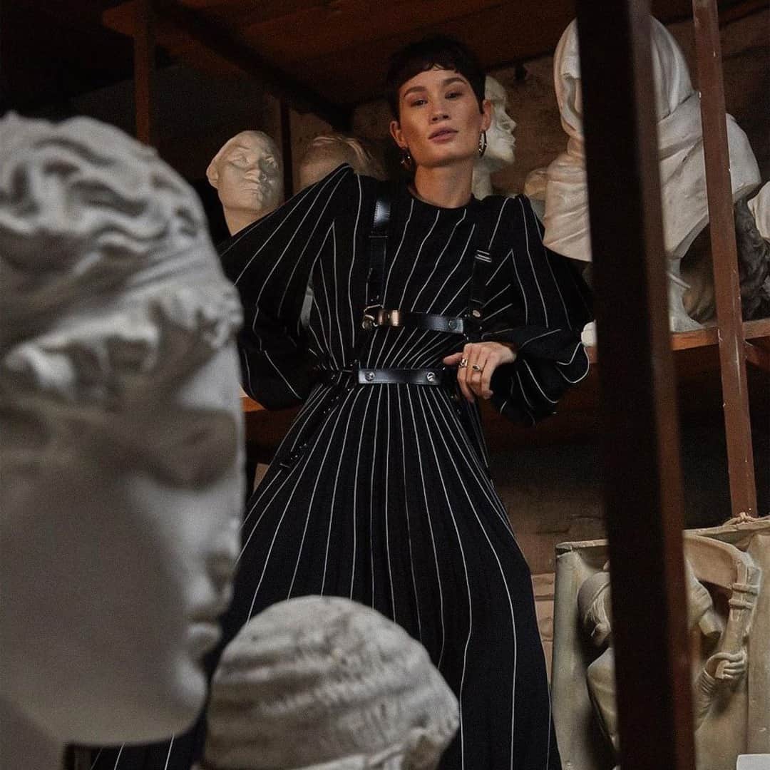 Longchampのインスタグラム：「"Suddenly, as if by magic, her sweater turned into a dress."  Shot by @rociorramos for @CondeNast.  #LongchampTresParis #LongchampSS21 #Longchamp」