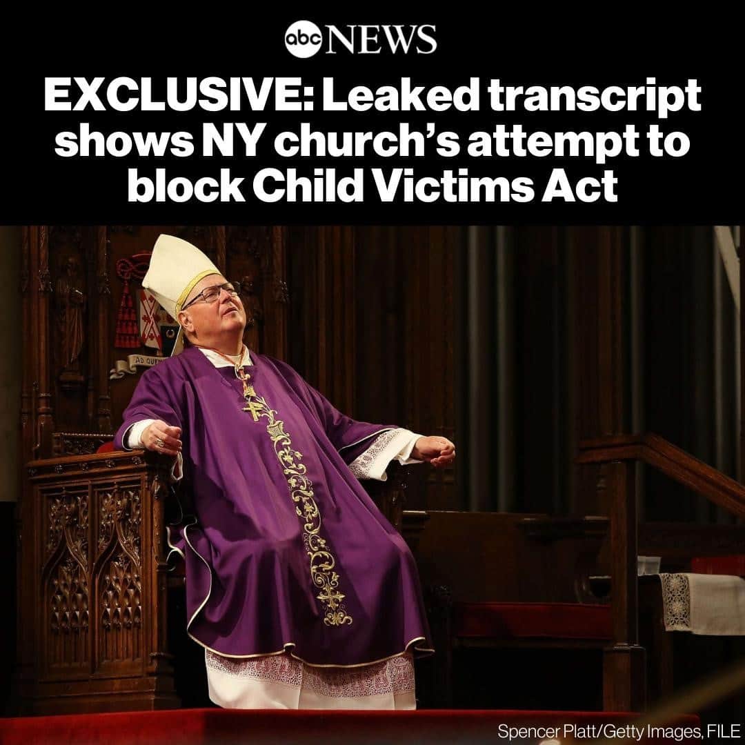 ABC Newsさんのインスタグラム写真 - (ABC NewsInstagram)「EXCLUSIVE: Leaked transcript shows NY church’s attempt to block Child Victims Act. MORE AT LINK IN BIO.」1月14日 19時35分 - abcnews
