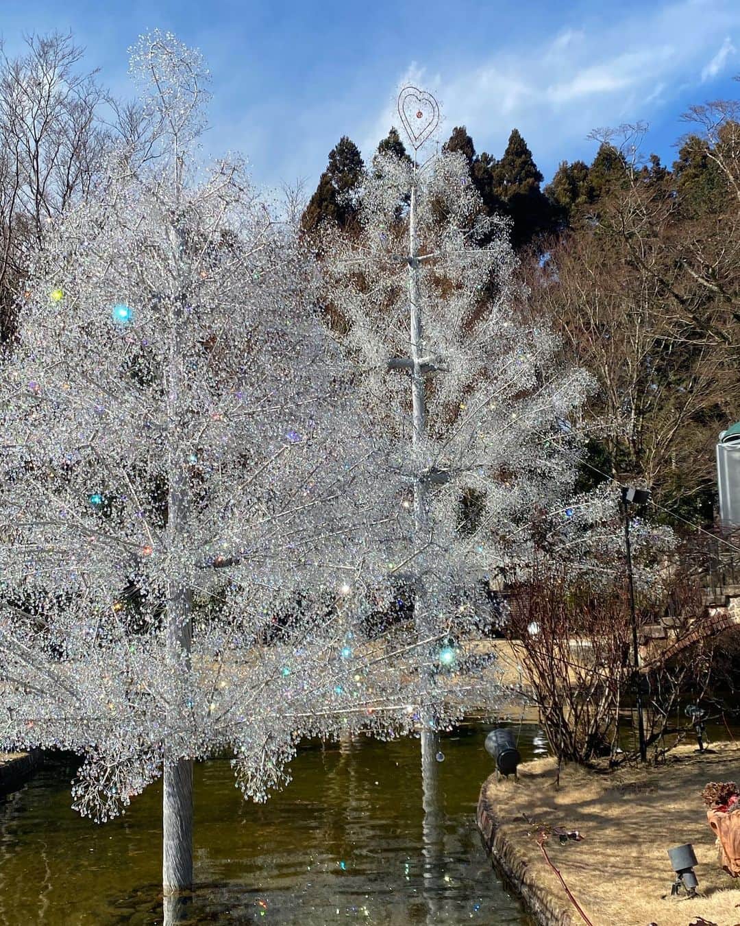 ひよしはなさんのインスタグラム写真 - (ひよしはなInstagram)「. ずっと行ってみたかったところ🥳 陽を浴びてキラキラしててすごく素敵だった〜！！ . #ガラスの森美術館 #箱根」1月14日 21時19分 - 87f_163_