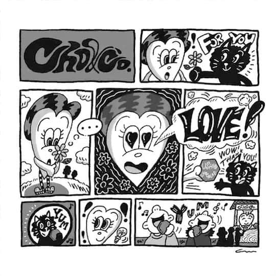chocomooのインスタグラム：「Cho&Co.（シーエイチオーアンドコー）🍫  FLING @fling_jpg がイラストレーターChocomoo @yukachocomoo と広島県尾道市向島にチョコレートファクトリーを構えるUSHIO CHOCOLATL @ushiochocolatl とタッグを組み、2/3〜3/14の期間限定でチョコレートショップ"Cho&Co."をオープン。 グッズをFLINGオンラインショップ内で展開します。 また2/3〜2/9までの1週間、FLINGバレンタイン企画として、阪急うめだ本店3Fコトコトステージ31にて、"Cho&Co."のリアルショップを限定オープン。  #cho_and_co #fling #ushiochocolatl #Chocomoo  #valentine #バレンタインデー #阪急うめだ本店」