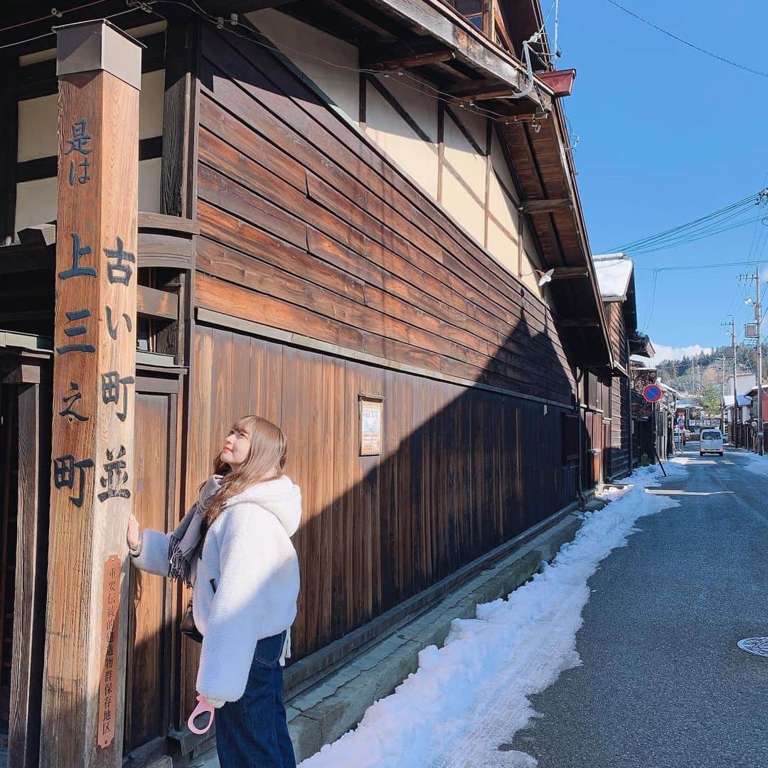 太田里織菜のインスタグラム：「. . 岐阜寒かった❄️ . #らぶどる #岐阜 #岐阜観光 #岐阜古い町並み #岐阜古い街並み」